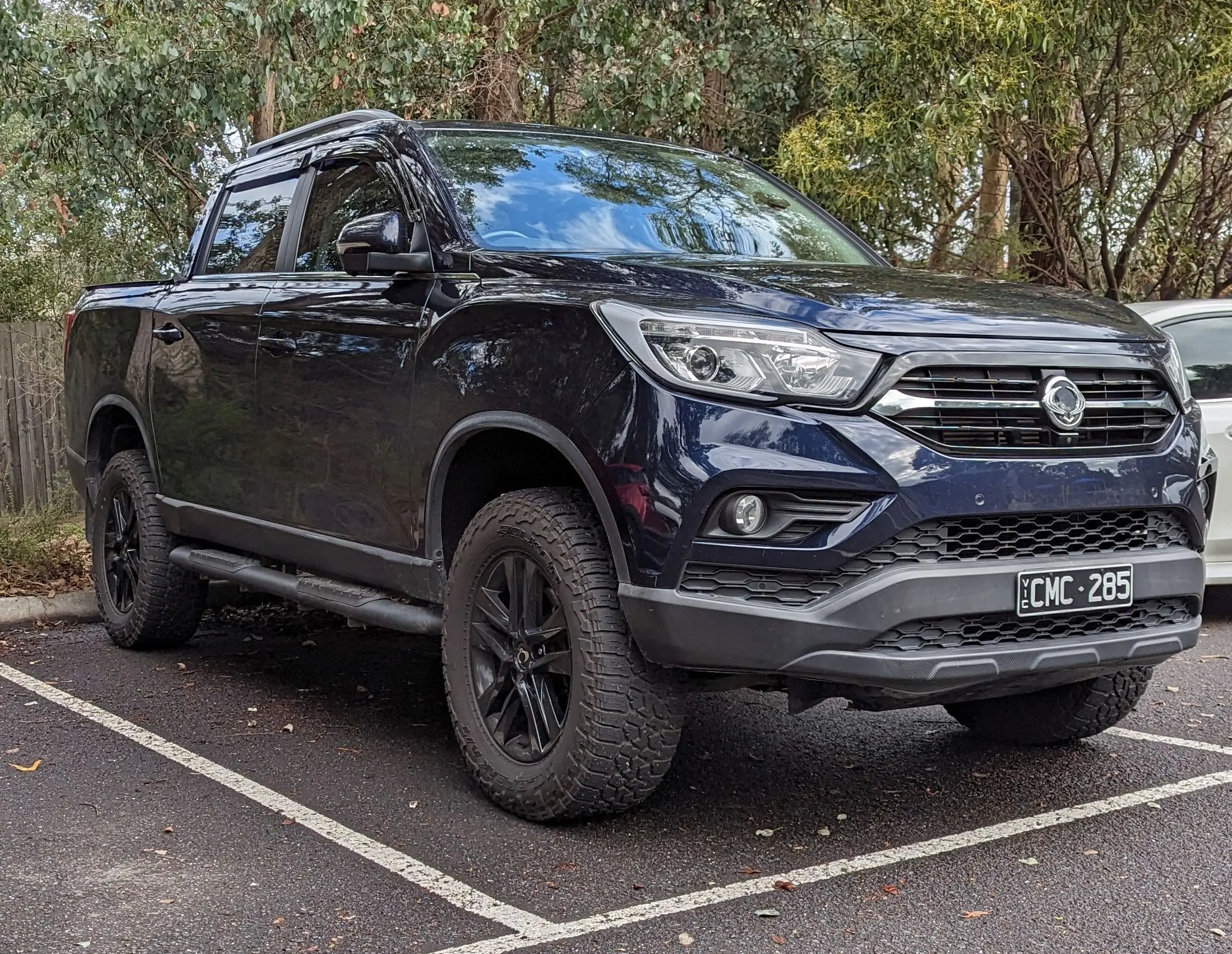 SsangYong Musso on Australian outback track